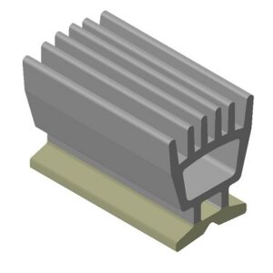 Perfil coextruido en termoplástico