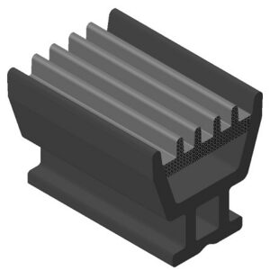Perfil coextruido EPDM Macizo