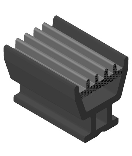 Perfil coextruido EPDM Macizo